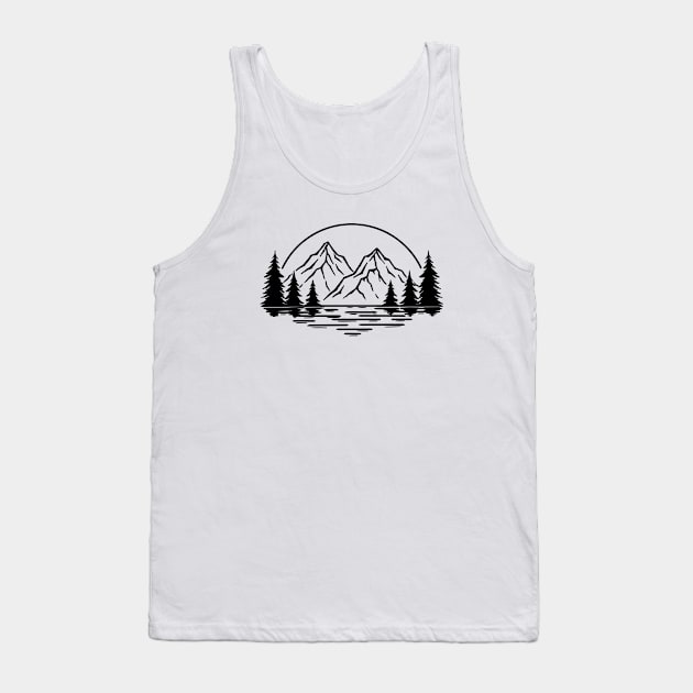 Lake Tank Top by SommersethArt